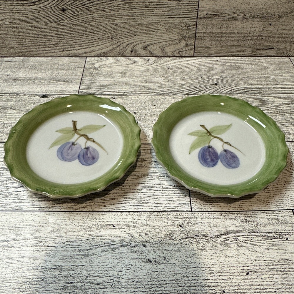 ANDREA BY SADEK 3.5" Hand Painted Ceramic Trinket Dish Olives (Set Of 2)